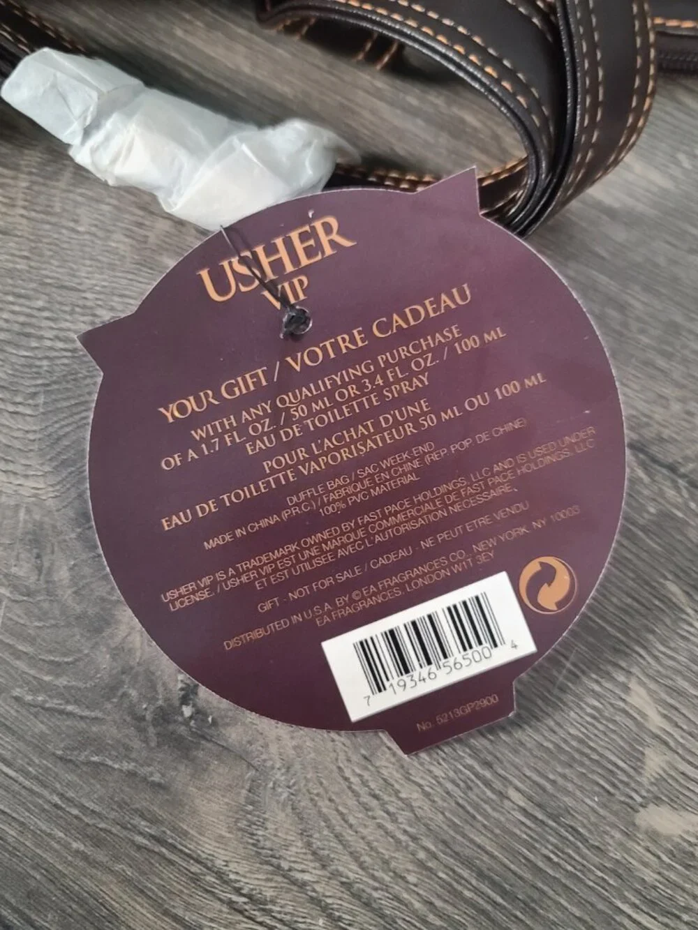 Usher VIP Brown Duffel Bag Large Weekend Zip Close Luggage Suitcase NWT 14